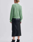 Second Female Kalliha Knit O-Neck Pistachio Green