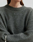 Second Female Brook Knit Drop Shoulder O Neck Beluga