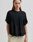 Second Female Maise Short Sleeve Blouse Black