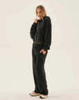 Araminta James Velour Hoodie Noir