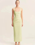 Shona Joy Lani Structured Midi Dress Pistachio