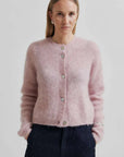 Second Female Andrea Knit Rib Cardigan Sepia Rose