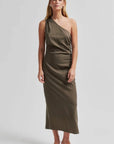 Second Female Refined One Shoulder Dress Canteen