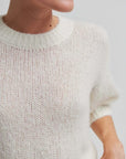 Second Female Silia Knit SS O-Neck Eggnog
