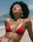 Tropic of C Equator Top Hibiscus Compression with Gold Tips