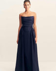 Shona Joy Celeste Strapless Panelled Maxi Dress Midnight