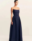 Shona Joy Celeste Strapless Panelled Maxi Dress Midnight