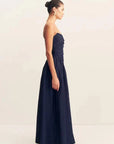 Shona Joy Celeste Strapless Panelled Maxi Dress Midnight