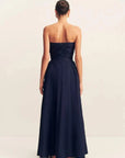 Shona Joy Celeste Strapless Panelled Maxi Dress Midnight