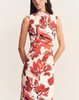 Shona Joy Ember Draped Maxi Dress Blooming Blossom