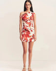 Shona Joy Ember Draped Mini Dress Blooming Blossom