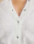 World Of Nomads Frankie Cashmere Crew Neck Cardigan Snow