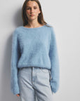 World Of Nomads Stella Cashmere Boat Neck Knit Sky