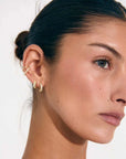 De Sur Curve Earrings Gold