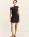 Shona Joy Kasbah Draped Mini Dress Black