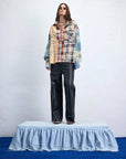 The Tales Reworked Panelled Flannel Shirt