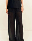 Shona Joy Irving Polka Dot Sheer Pant Black
