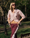 Araminta James Alpine Cotton Stripe Shirt Light Blush