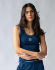 Araminta James Mio Tank Midnight Blue