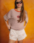 Ciao Ciao Vacation Amber Stripe Racer Tee