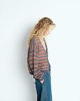 American Vintage Womens Cardigan Nenybay Melange Striped