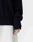 Bassike Oversized Crew Neck Knit Ink