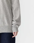 Bassike Oversized Crew Neck Knit Light Grey Marle