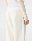 Bassike Tab Detail Twill Pant Ecru