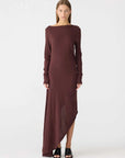 Bassike Longerline Reversible Dress Cocoa