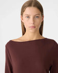 Bassike Longerline Reversible Dress Cocoa