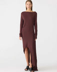 Bassike Longerline Reversible Dress Cocoa