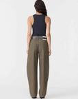 Bassike Fine Merino Wool Tank Charcoal Marl