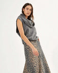 Rabens Saloner Natja Maxi Skirt Leopard