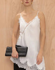 Charli Andrea Lace Top White One Size