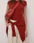 St Agni Soft Crescent Bag Rosso