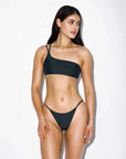C.Design Asymmetric Bikini Top Nero Black Matt