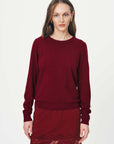 Rowie Axel Merino Knit Top Merlot Red
