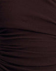 Shona Joy Beau Off Shoulder Twist Front Top Espresso
