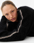 Nagnata Brushed Alpaca Cardigan Black