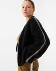 Nagnata Brushed Alpaca Cardigan Black