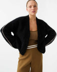 Nagnata Brushed Alpaca Cardigan Black