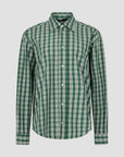 Bassike Oversized Universal Shirt Green Brown Check