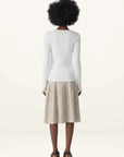 Bassike Sheer Rib LS T Shirt White