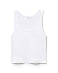 Perfectwhitetee Blondie Structured Rib Bra Friendly Tank White