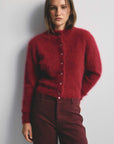 World Of Nomads Bella Cashmere Cardigan Cerise