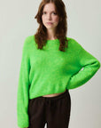 American Vintage Cikoya Womens Jumper Flashy Green