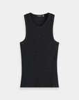 Scotch and Soda Core Rib Racer Tank Black