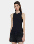 Scotch and Soda Core Rib Racer Tank Black
