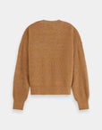 Scotch and Soda Core Fuzzy Crew Neck Pullover Tobacco