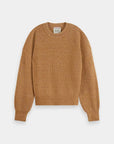Scotch and Soda Core Fuzzy Crew Neck Pullover Tobacco